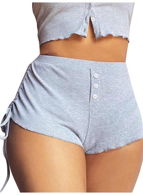 Stylish sexy side drawstring shorts 时尚性感侧边抽绳居家短裤