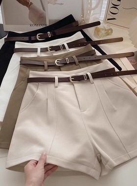 复古简约A字阔腿短裤夏Retro and simple A-line wide-leg shorts
