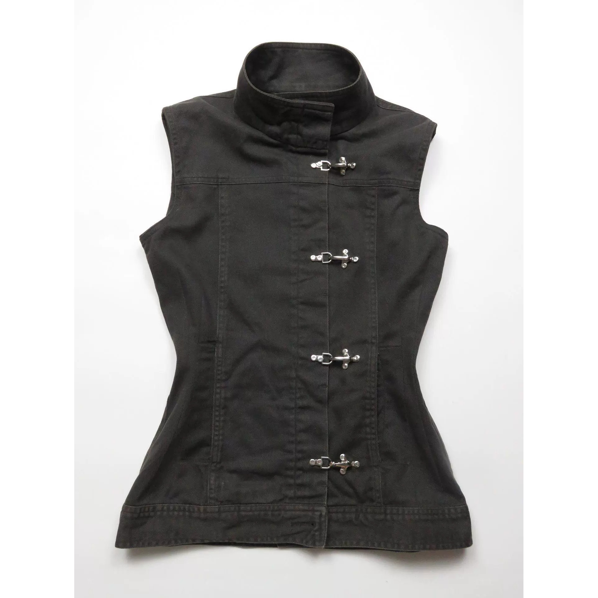 中式立领单排扣无袖背心上衣Stand Collar Single Breasted Vest