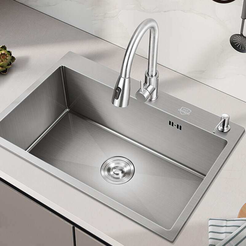 铂美雅304不锈钢洗菜盆手工 sus水槽洗碗盆套装 厨房单盆洗菜池