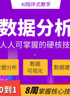 Python数据分析课程商业分析师建模挖掘教程网课可视化量化大数据