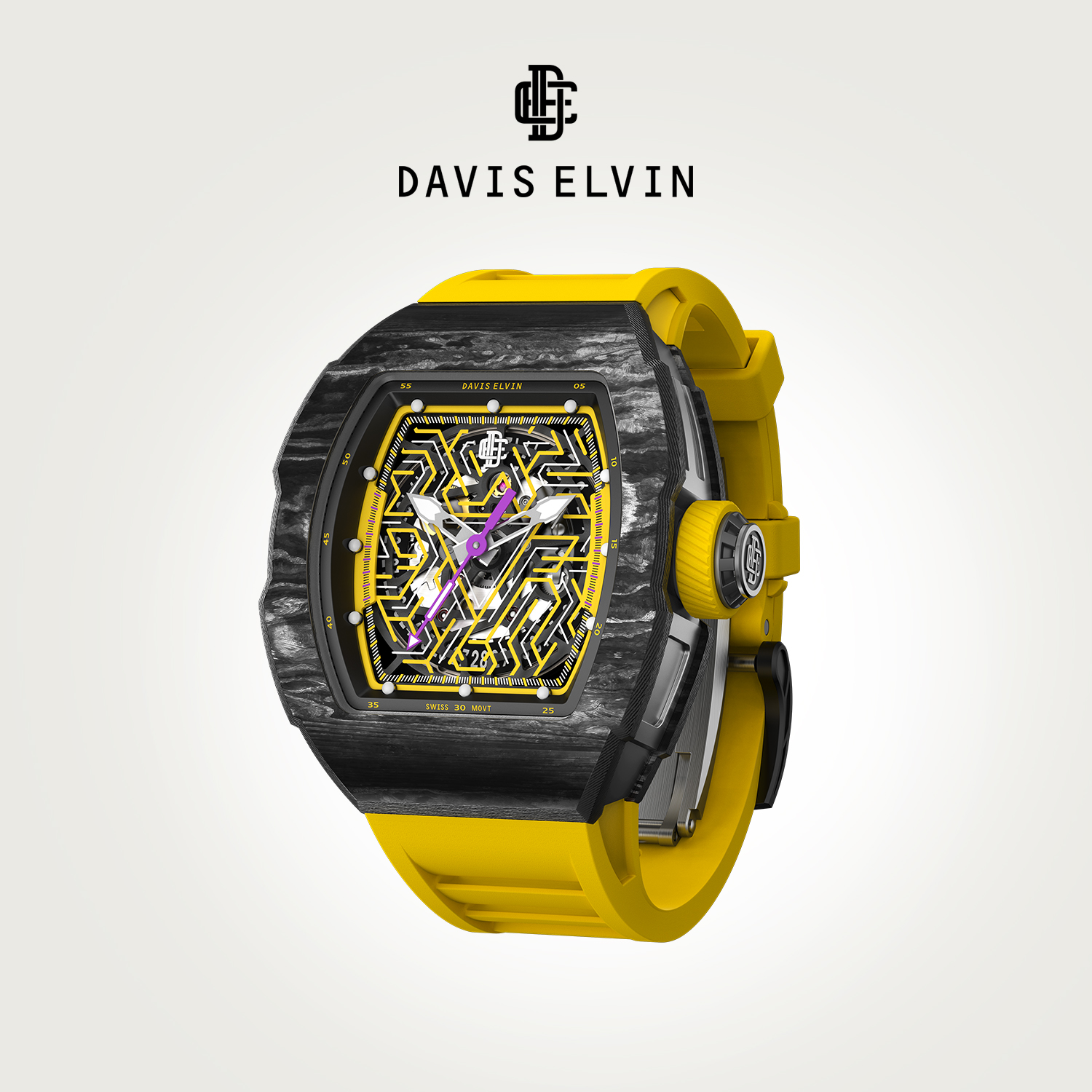 daviselvin手表轻奢情侣机械表