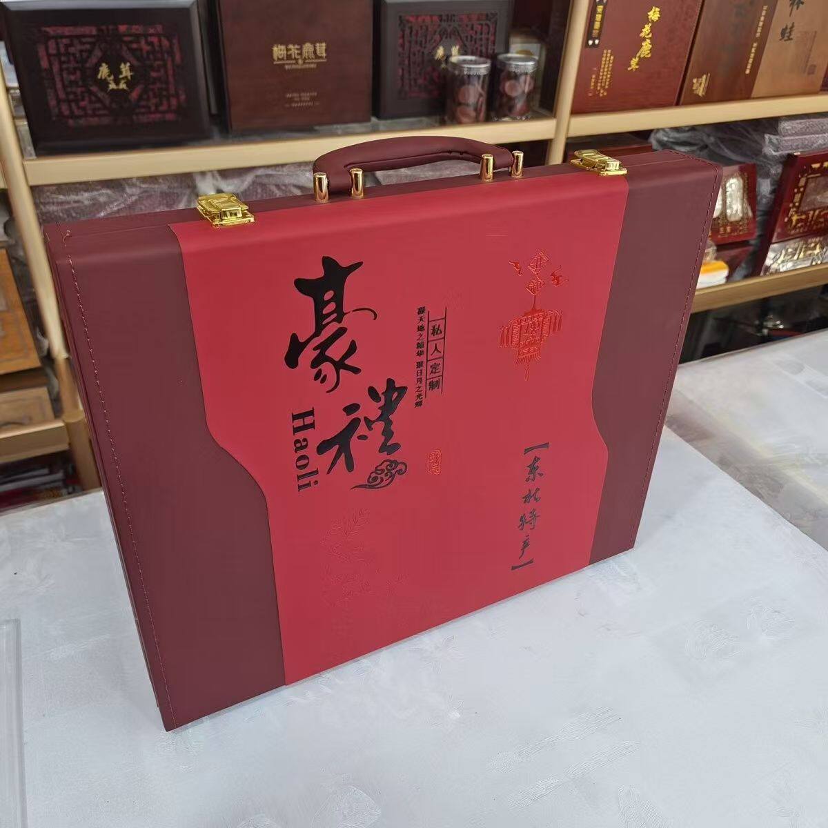 东北特产 五宝礼盒人参鹿茸片鞭片灵芝切片人参花过节送礼