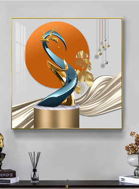 餐厅墙面装饰画客厅沙发背景墙挂画餐厅壁画单幅方形进门玄关墙画