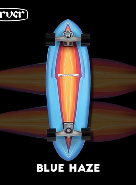 美国Carver陆地冲浪板「蓝色薄雾」Blue Haze专业陆冲滑板 31英寸