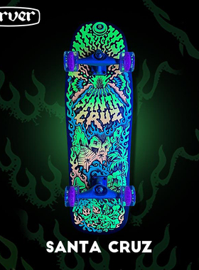 美国Carver荧光板「夜光涂鸦」Santa Cruz陆地冲浪板陆冲板32英寸