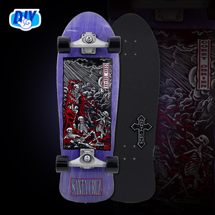 Carver陆地冲浪板「骷髅炼狱」Santa C5支架diy陆冲板 Cruz板面