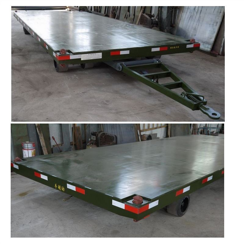 厂区20 40尺集装箱拖车 平板牵引拖车 全挂式 机场集装箱板拖车