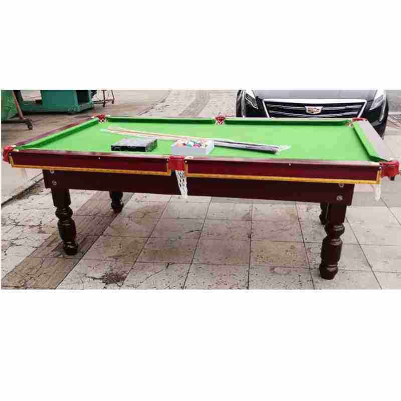 广州台球桌厂家标准美式实木桌球台家商用黑八台可加乒乓板多规格