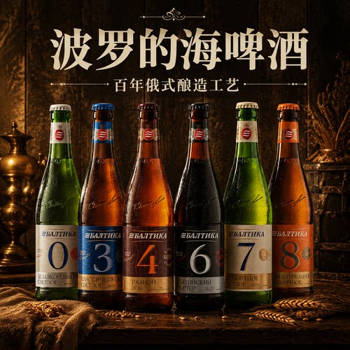 俄罗斯原装进口波罗的海啤酒瓶