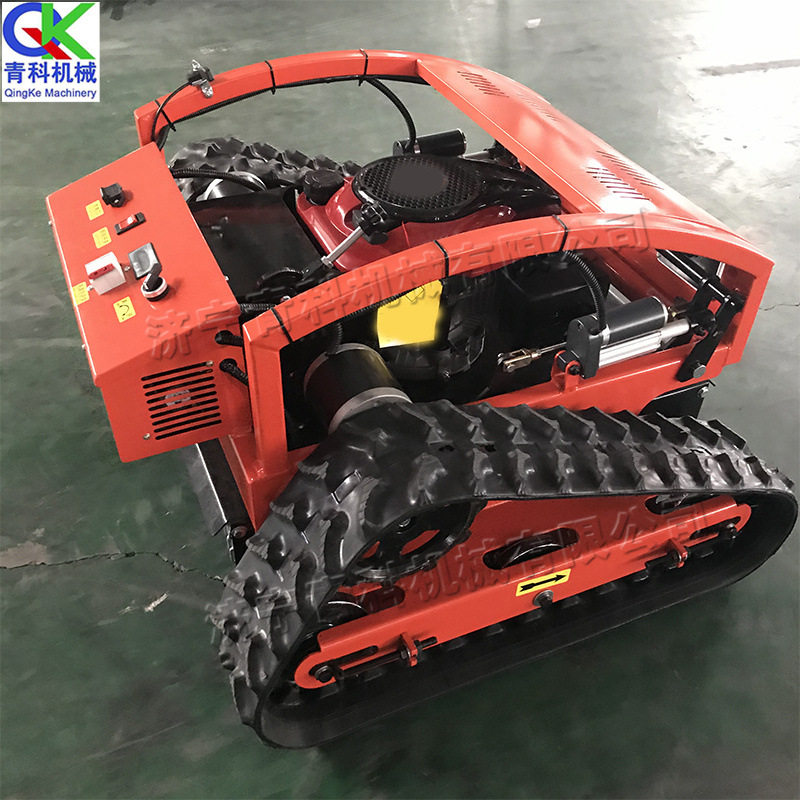 履带遥控式割草机 果园自走式剪草设备 小型园林草坪杂草清理机