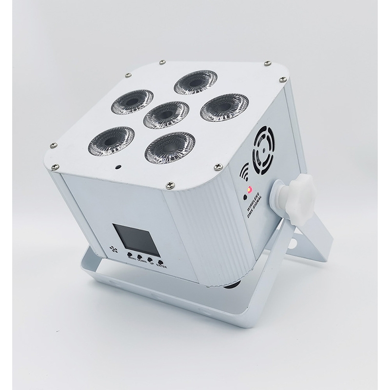 6颗18W六合一无线遥控WIFI电池帕灯舞台演出灯婚庆染色充电帕灯