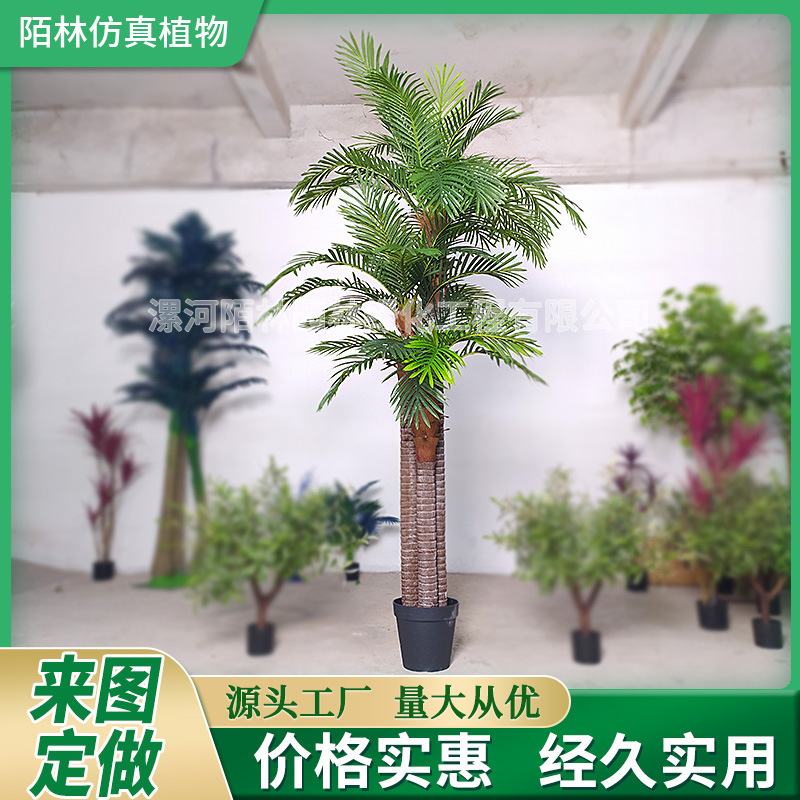 仿真散尾葵大型北欧天堂鸟植物落地旅人蕉凤尾葵装饰假盆栽散尾葵