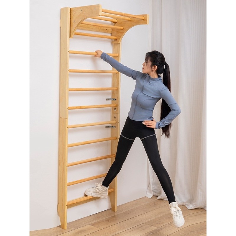 肋木室内助木梯架单肩压腿瑜伽康复训练力臂实木健身KD锻炼制作架