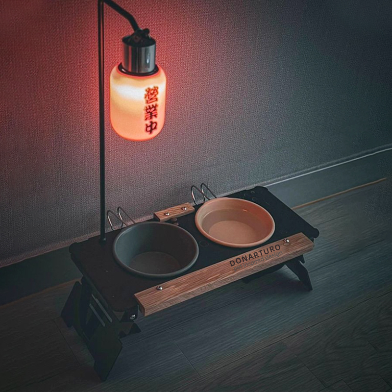 露营狗碗狗猫粮碗狗盆猫碗架双碗