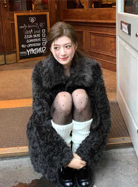 2025顽童托卡环保皮草皮毛一体毛毛外套泰迪卷毛羊毛大衣加厚保暖