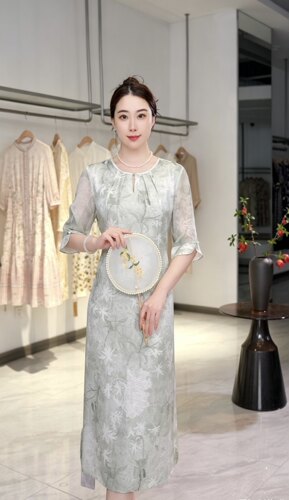 2026春夏新款简约百搭桑蚕丝连衣裙QH261136
