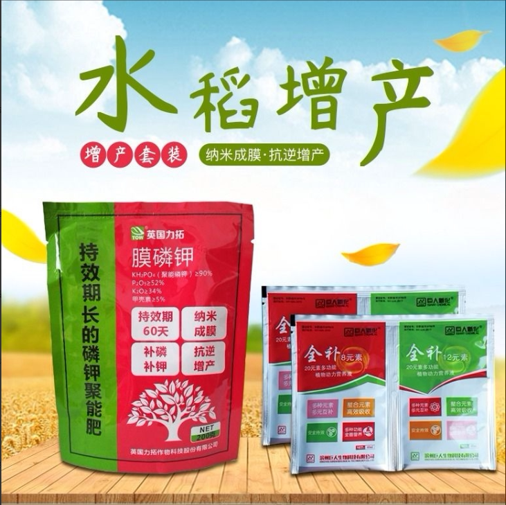 水稻增产叶面肥套餐壮苗秧抗倒伏返青灌浆穗粒粒饱芸苔素乐收液肥