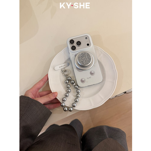 KYSHE新款时尚简约碎钻磁吸气囊支架可折叠自拍便携伸缩桌面支架