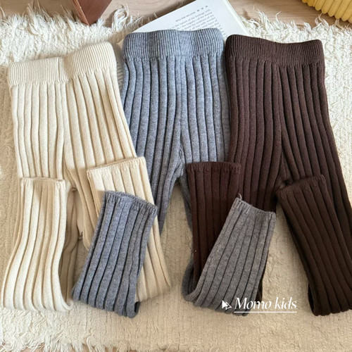 【沫沫家】出口外贸新款儿童秋冬针织澳兔绒保暖打底裤宝宝长裤