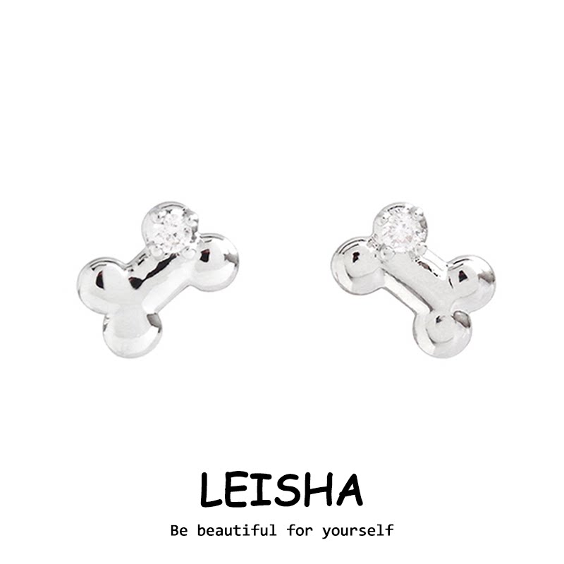 LEISHA原创S925银小巧迷你骨头系列耳钉简约百搭耳骨钉送生日礼物