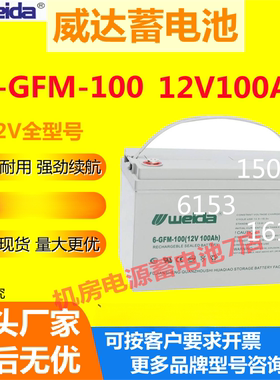 Weida威达蓄电池6-GFM-100 12V100AH直流屏UPS/EPS太阳能通讯机房