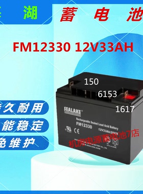 海湖蓄电池FM12330 12V33AH直流屏应急电源免维护消防应急医疗UPS