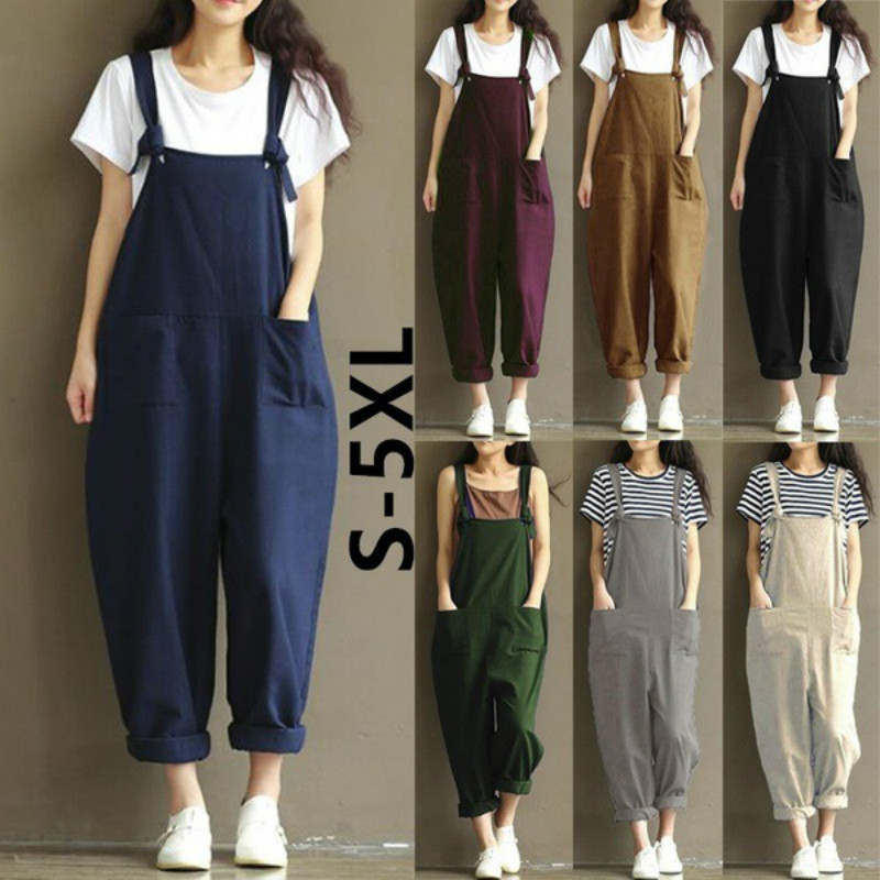 t Retro Pants for Women Loose Jumpsuit Women Plus Size S-5xL