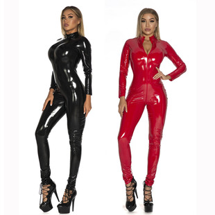 Erotic Bodycon Open Crotch clubwea Bodysuit Costume Sexy