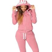 zip sweatshirt set女式 Women 春夏套装 hooded 连帽拉链运动衫