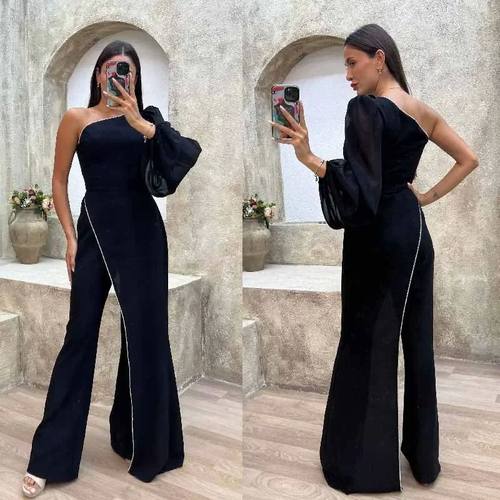 Autumn sexy party evening gown jumpsuit性感派对晚礼服连体衣