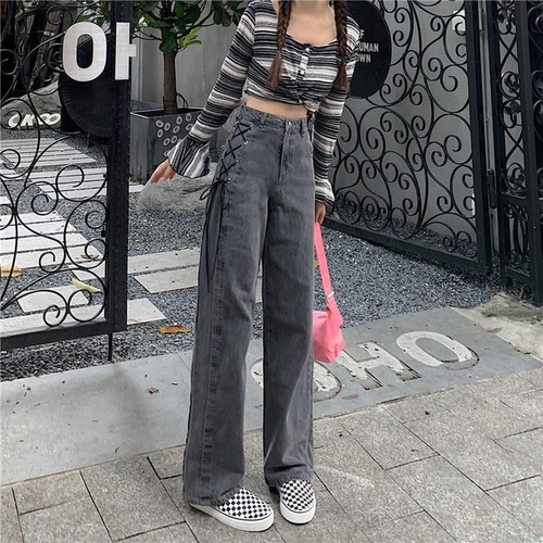2023 new banded wide leg trousers2023新款设计感绑带阔腿长裤