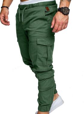 Drawstring overalls men's trousers抽绳工装裤男式长裤束脚裤