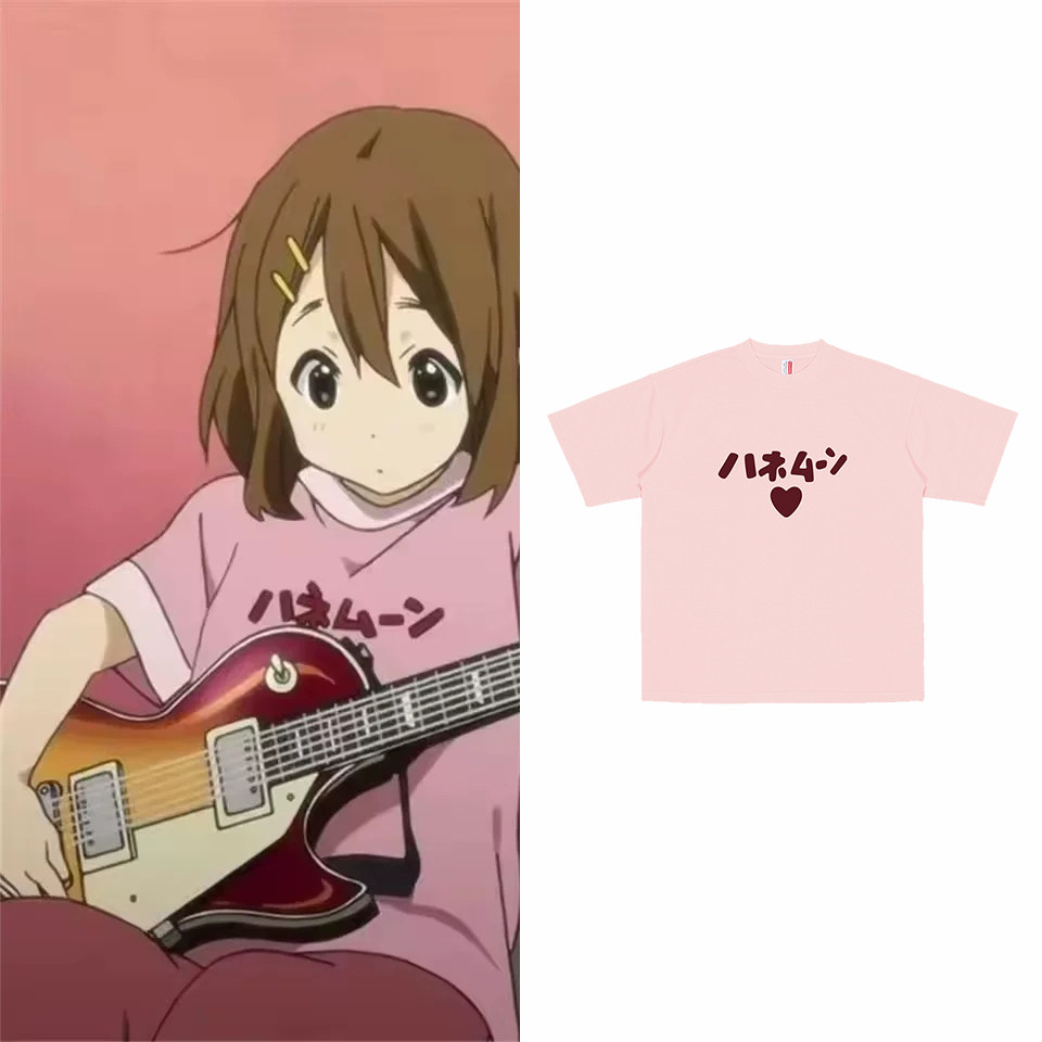 轻音少女动漫周边秋山澪平泽唯同款cos短袖T恤男女夏季痛衣服上衣