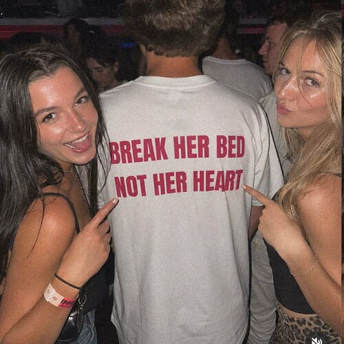 BREAK HER BED NOT HER HEAR趣味英文短袖T恤夏季纯棉 半袖潮