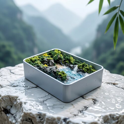 手工微缩景观铁盒小夜灯扩香器