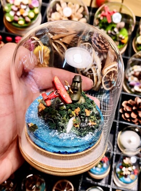 原创纯手工 飞越复活节岛 微缩场景模型 手办摆件装饰品礼品 包邮