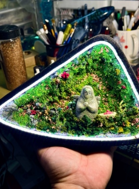 汽车三角窗装饰品发光氛围灯DIY