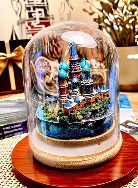 手工圣瓦西里大教堂微缩场景手办