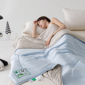 顶柔夏季 有机竹粹凉感桑蚕丝竹纤维软夏被可机洗空调被单双人薄款