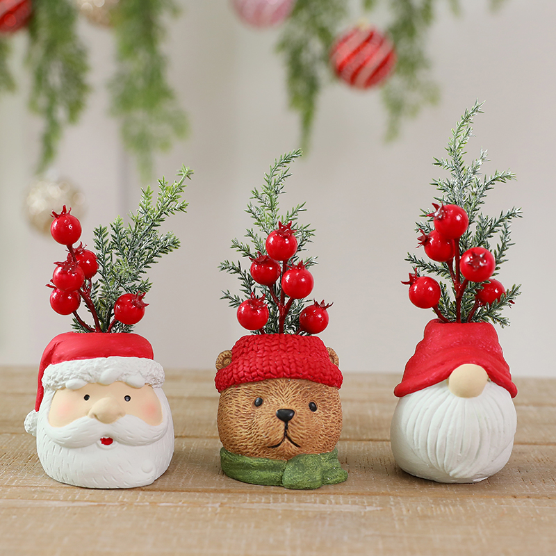 桌面摆件圣诞老人雪人节日礼物