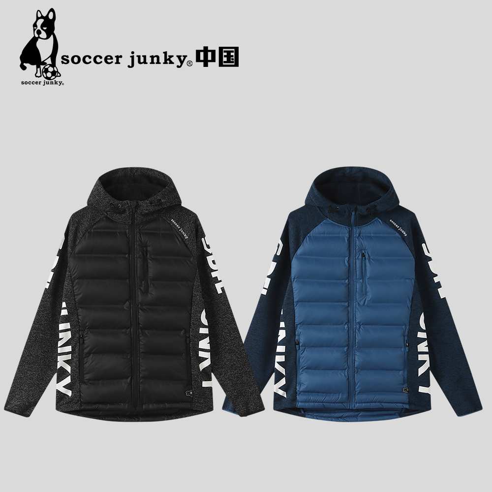 soccer junky足球狗冬季防风连帽户外运动足球训练中棉服 SJ25D30