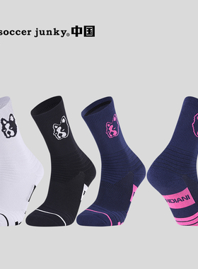soccerjunky足球狗吸湿排汗防滑耐磨男子训练中筒足球袜CP25105
