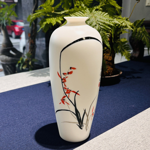 饰品 先生推荐 手绘花瓶新中式 摆件陶瓷家居复古客厅书房高档装