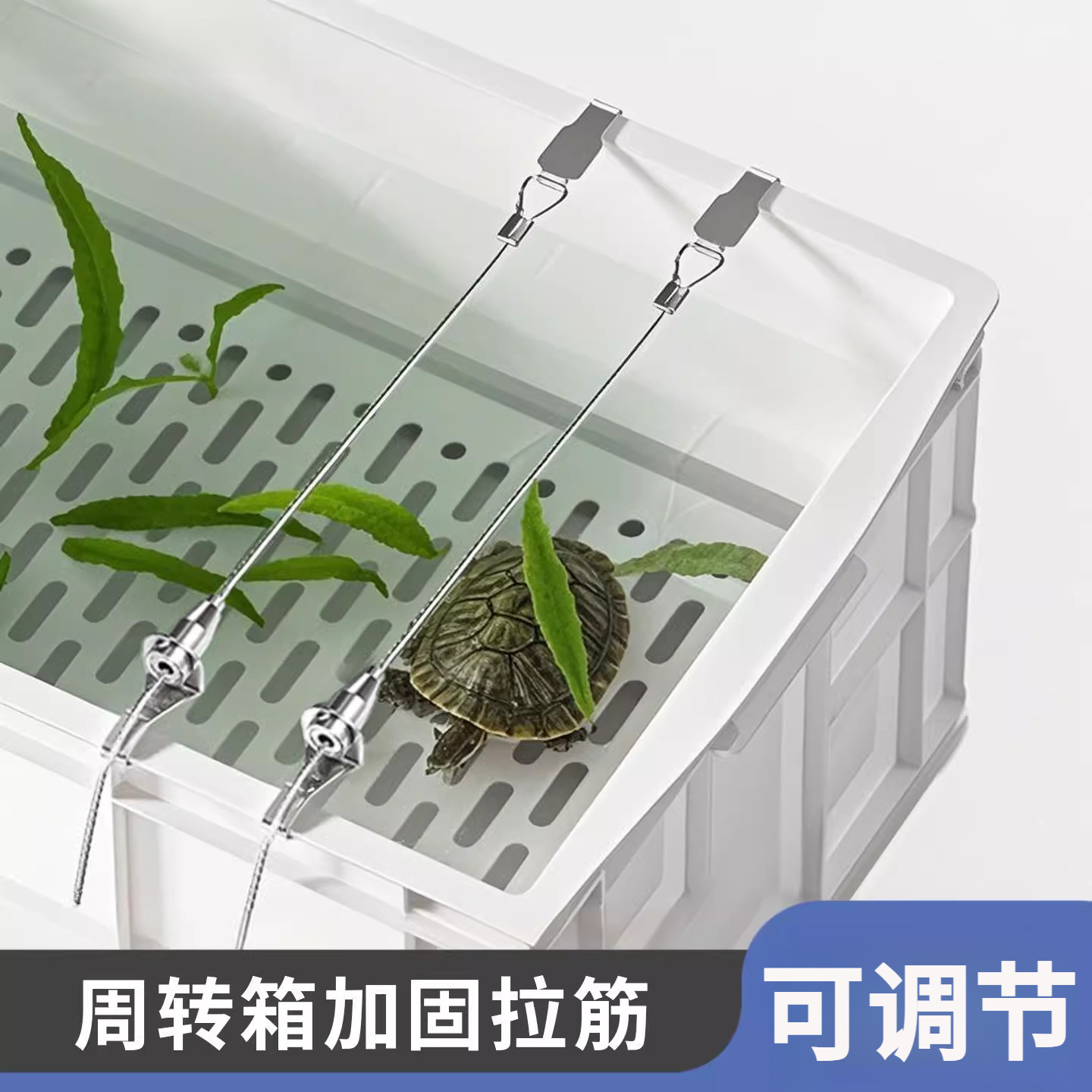 周转箱拉筋条水箱水产养殖箱定位拉力绳鱼缸龟缸防变形包塑钢丝绳