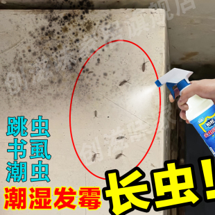 墙上潮湿长虫子灭书虱杀虫剂床上用跳虫专用药潮虫药家用全窝端xm