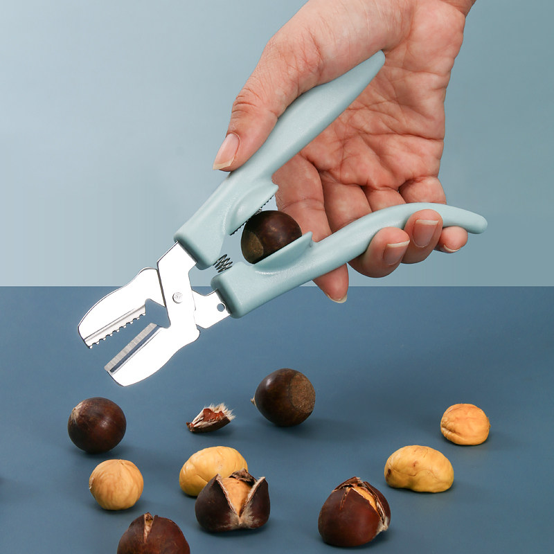 板栗开口器多功能栗子十字划口刀家用炒板栗开口剥壳剪口去皮工具