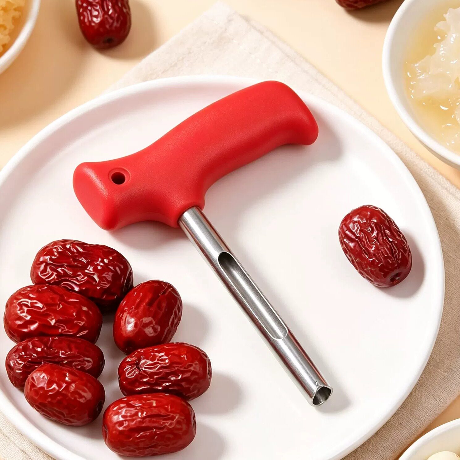 不锈钢开椰子神器全自动椰青开口器开孔器钻孔开壳工具椰子刀商用