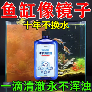 鱼缸水净化剂特清一滴清专用水质清澈剂去绿黄池混浊浑水鱼粪神器