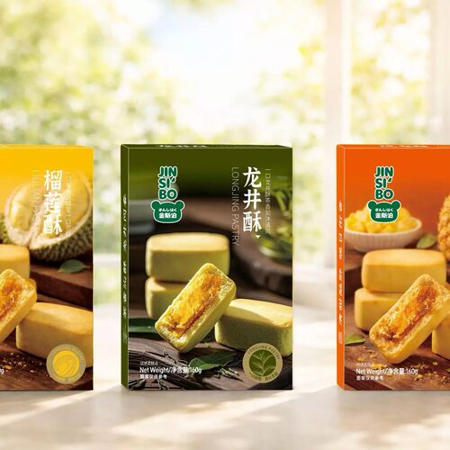 金斯泊凤梨酥160g龙井榴莲酥糕点软糯松酥下午茶伴手礼年货食品